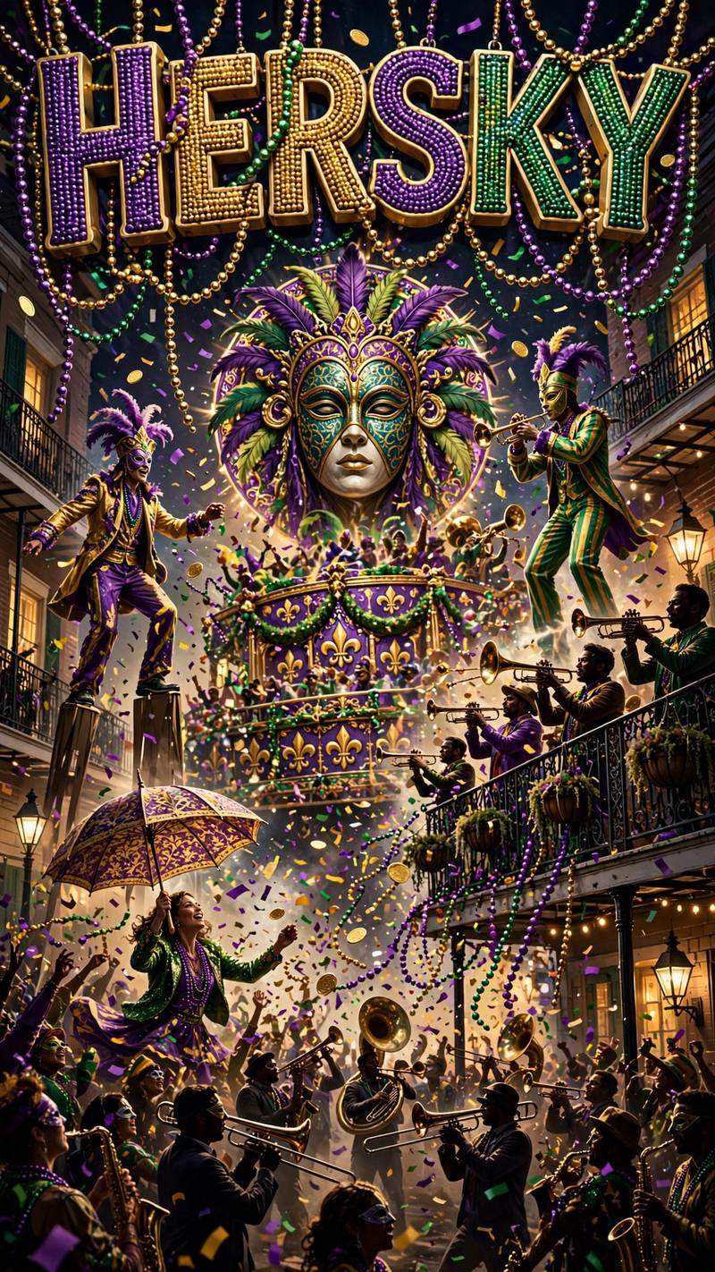 HERSKY artwork — Mardi Gras