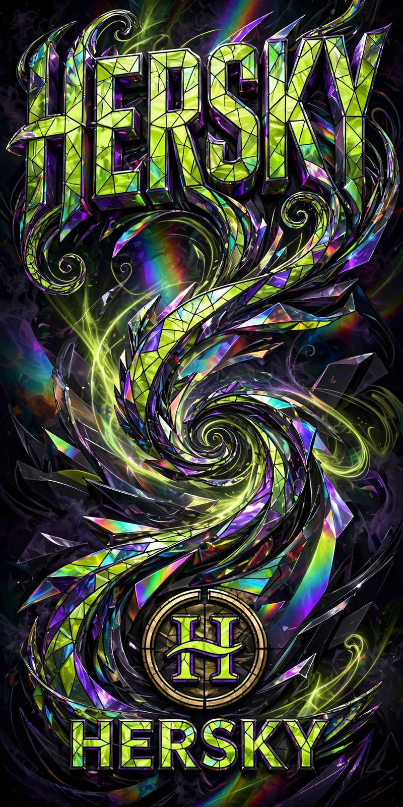 HERSKY artwork — Prism Refraction Spectrum Storm