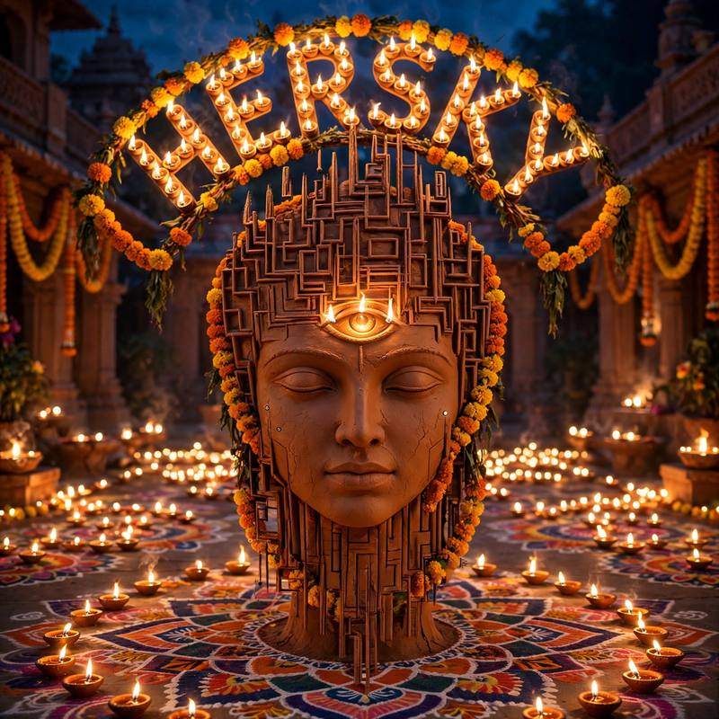 HERSKY artwork — Diwali Diyas